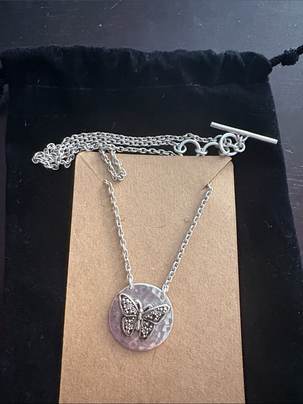 Lois Hill Butterfly Pendant Necklace sterling silver